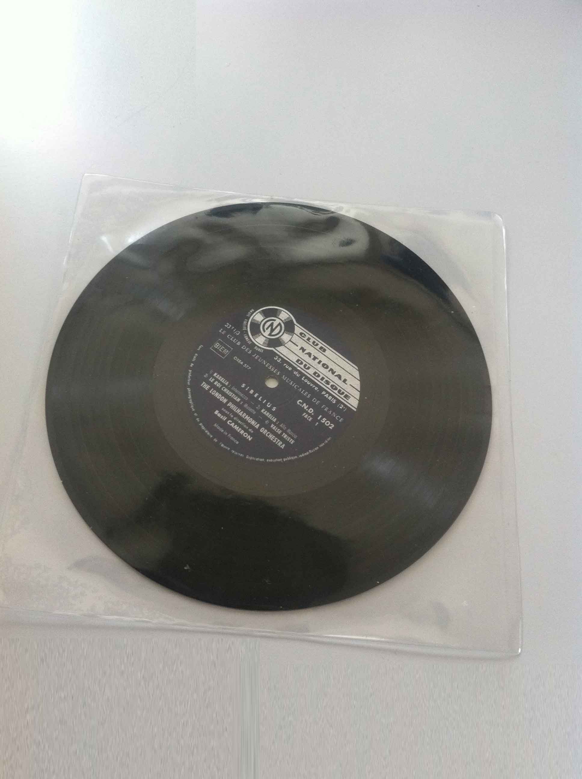 Vinyle Ø 10'' (25 cm) 33t et emballage